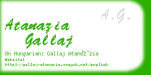 atanazia gallaj business card
